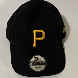 New Era Toddler Black Cap with Yellow 'P' Logo
